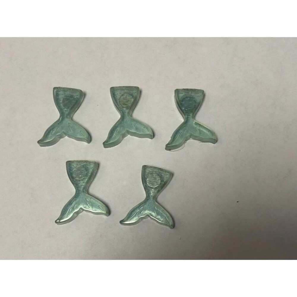 Handmade Resin Mermaid Tail Fridge Magnets – Set of 5